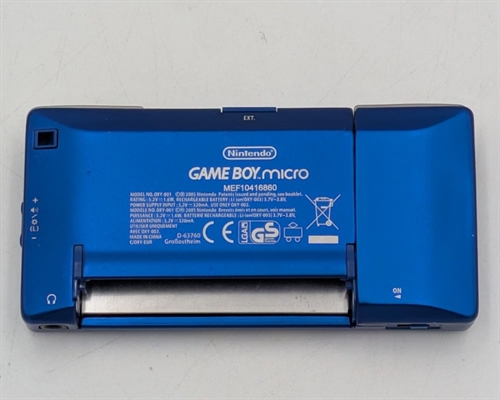 Game Boy Micro - Konsol - Blue - I Original Æske - SNR MEF10416860 (B Grade) (Genbrug)